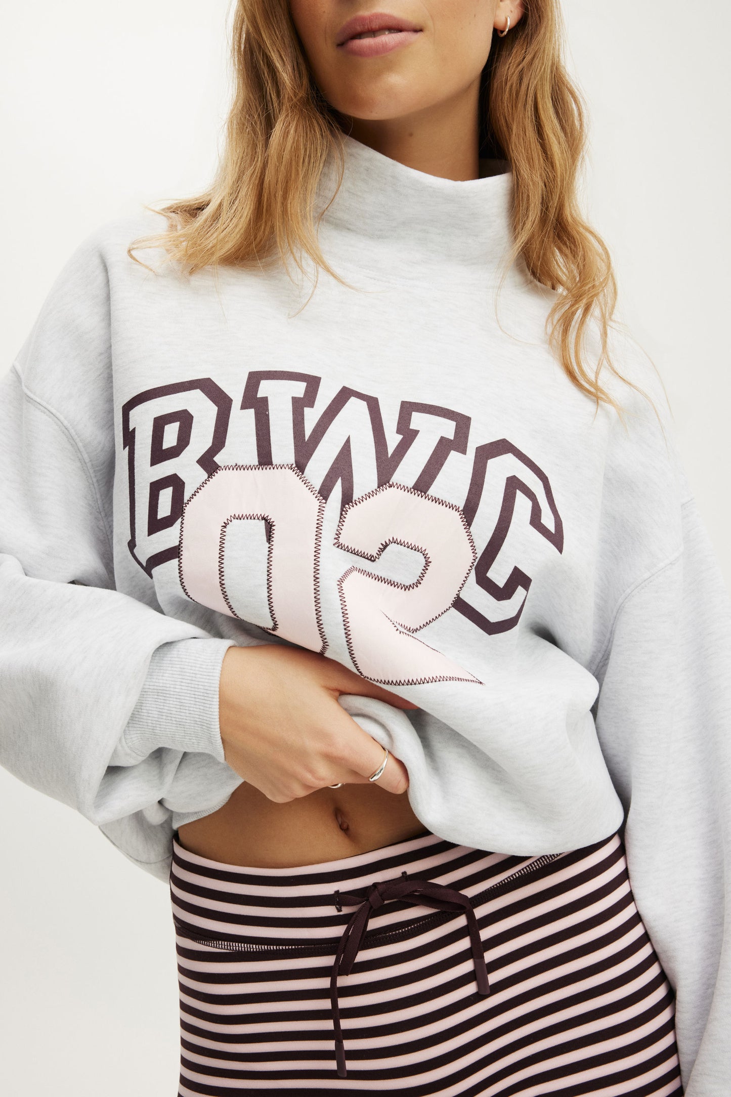 Plush Funnel Neck Sweatshirt