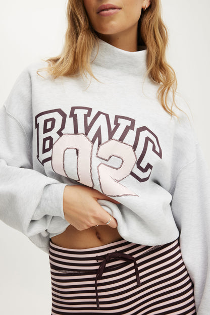 Plush Funnel Neck Sweatshirt