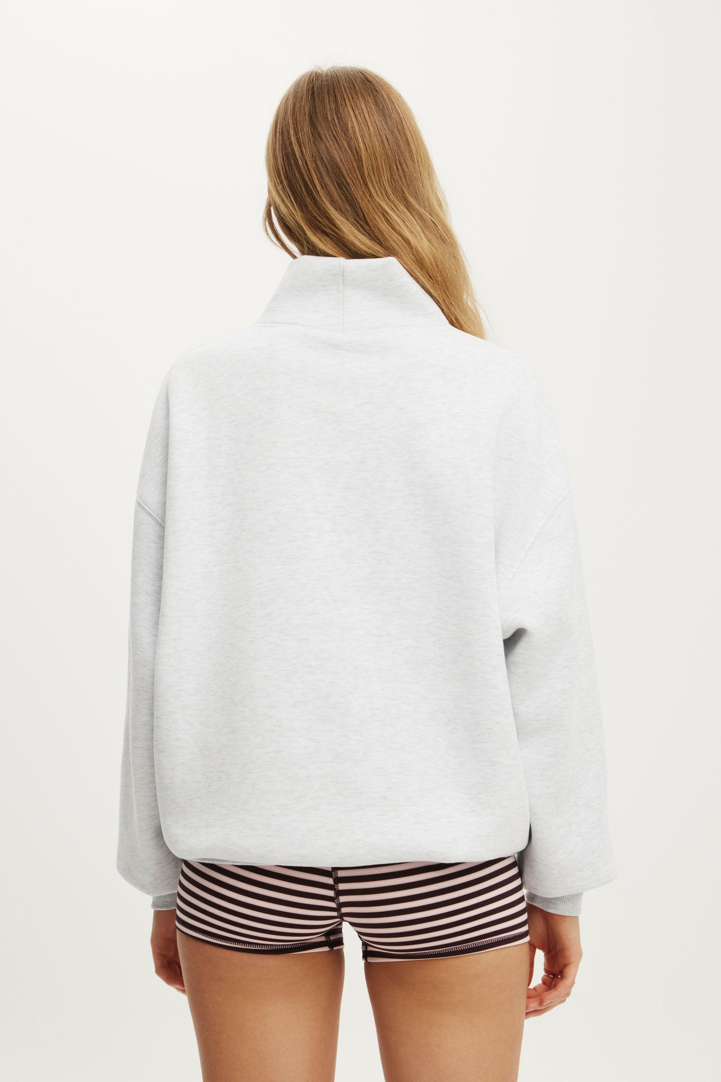 Plush Funnel Neck Sweatshirt