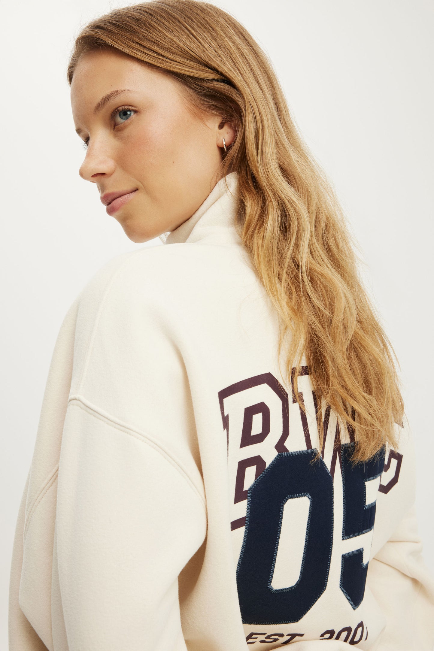 Plush Funnel Neck Sweatshirt