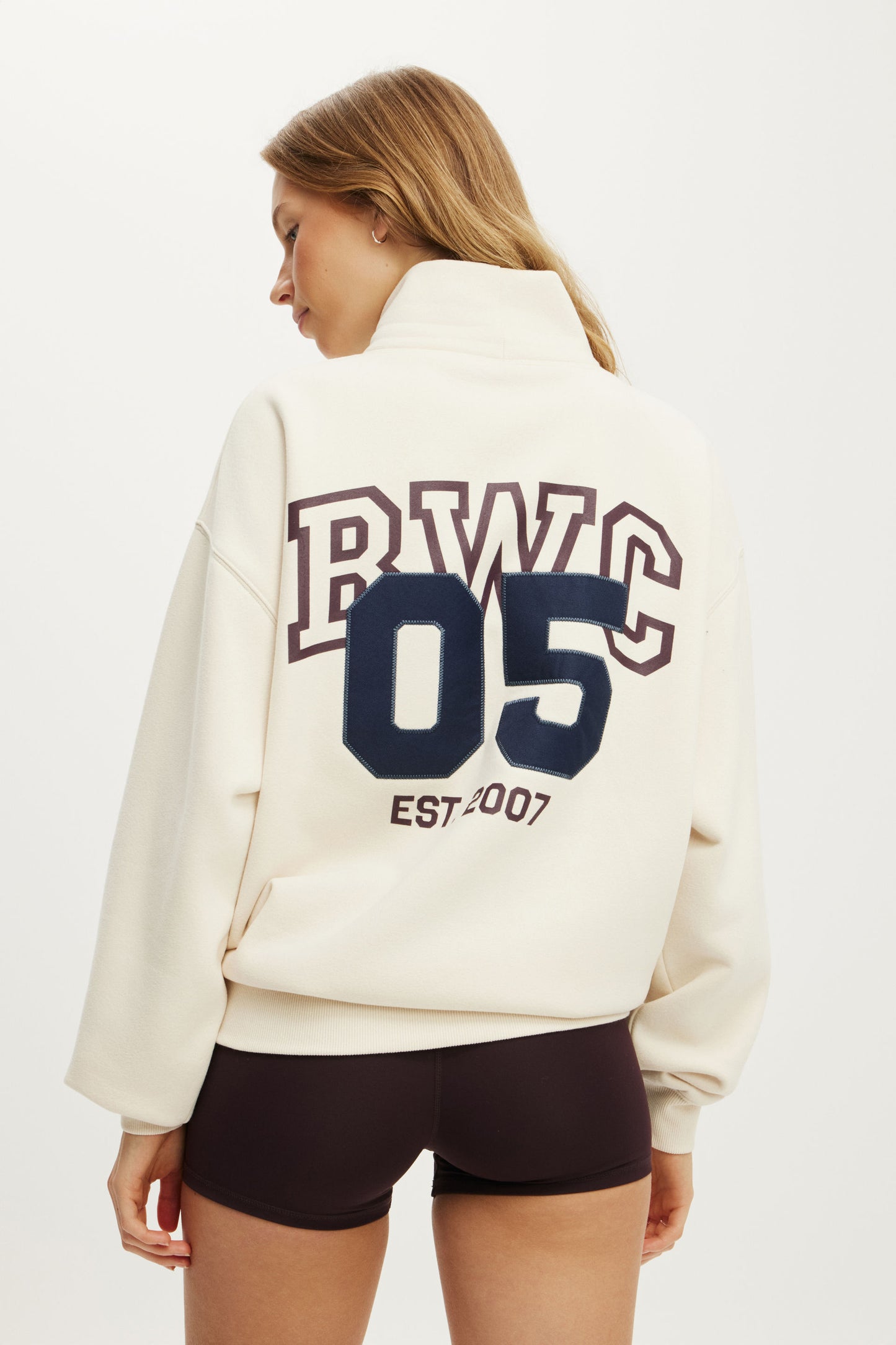 Plush Funnel Neck Sweatshirt