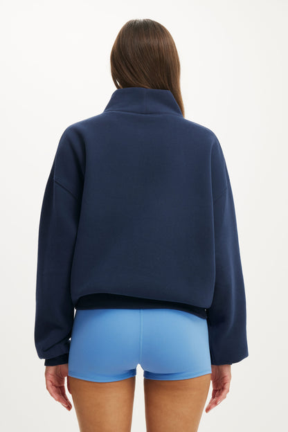 Plush Funnel Neck Sweatshirt