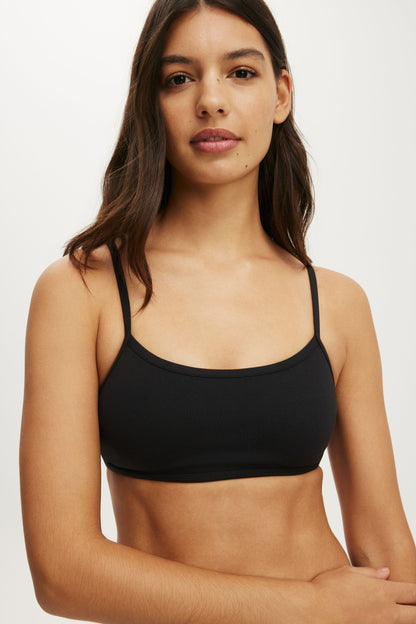 Ultra Soft Double Strap Back Crop