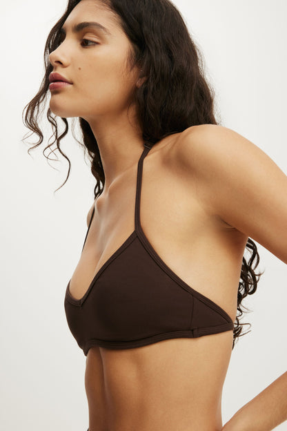 Ultra Soft Halter Open Back Crop