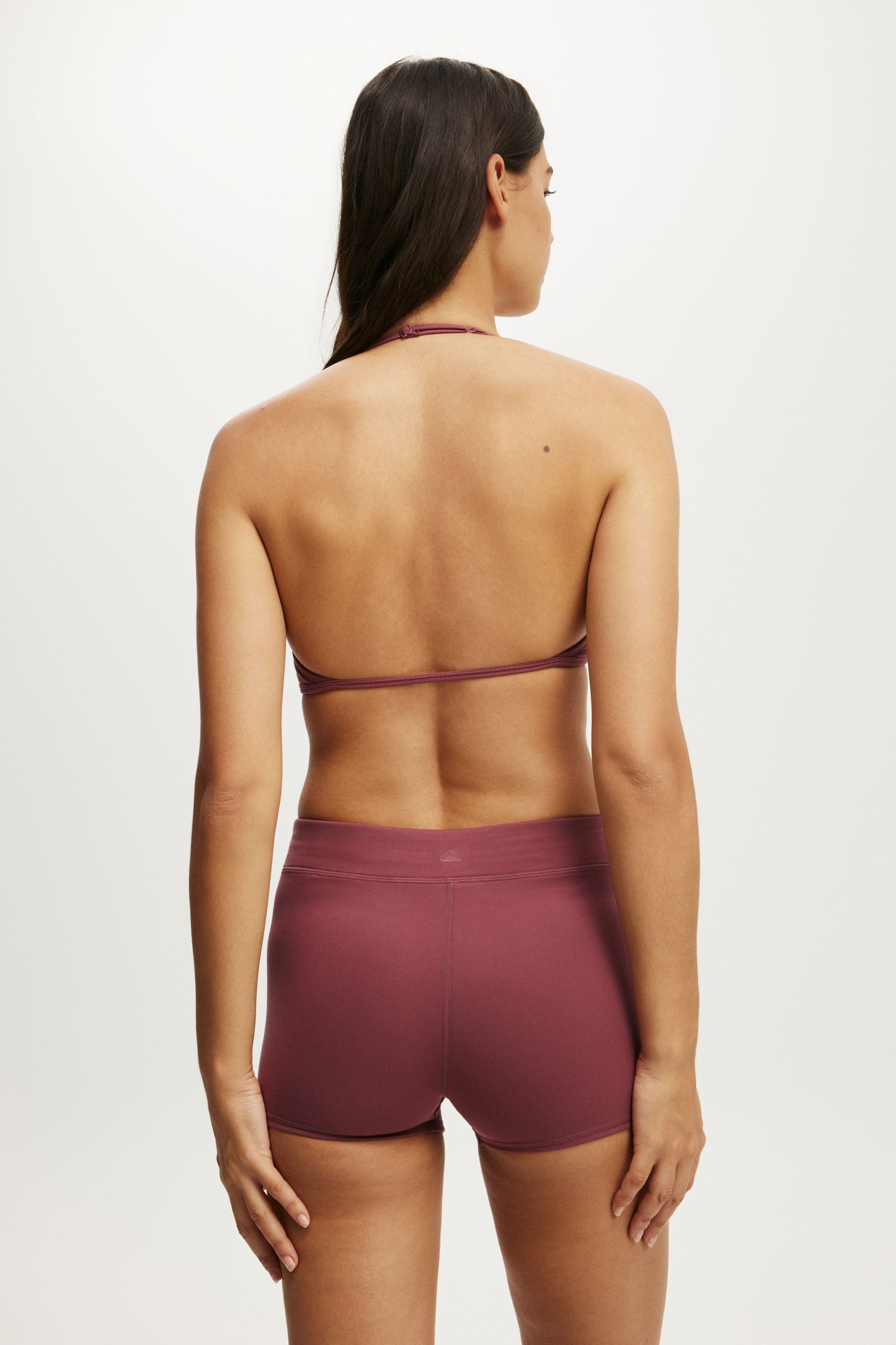 Ultra Soft Halter Open Back Crop