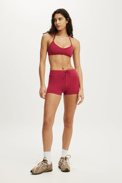 Ultra Soft Halter Open Back Crop