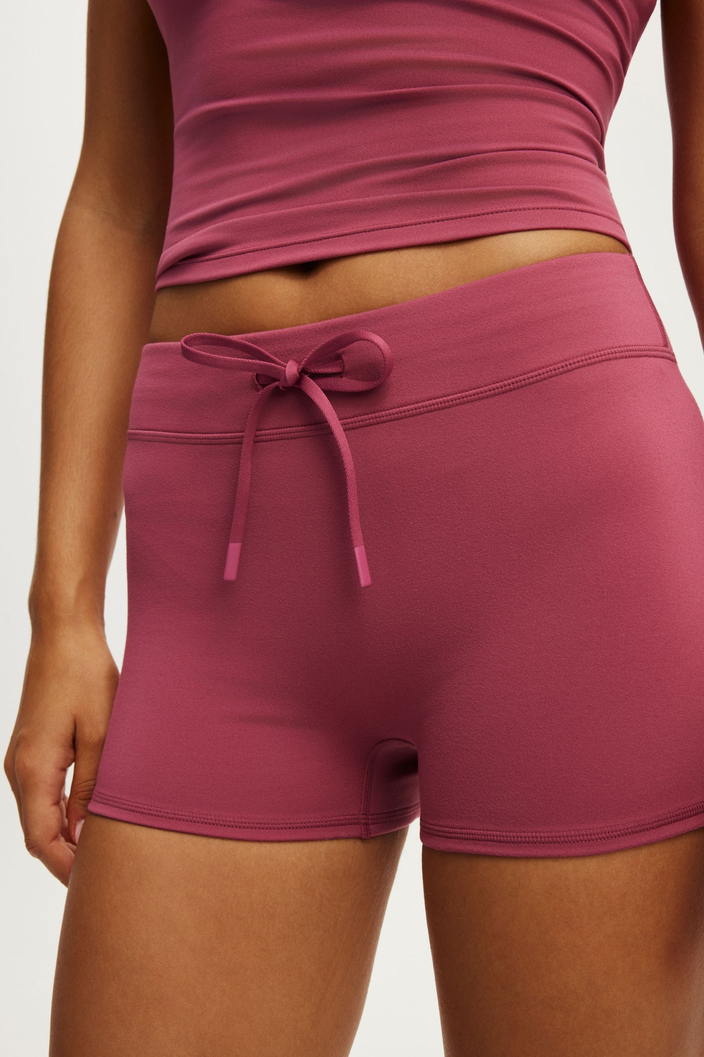 Ultra Soft Tie Front Micro Short