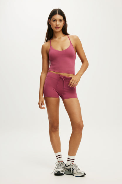Ultra Soft Tie Front Micro Short