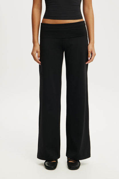 Ultra Soft Roll Over Wide Leg Pant