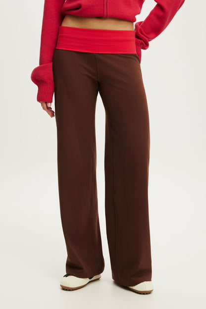 Ultra Soft Roll Over Wide Leg Pant