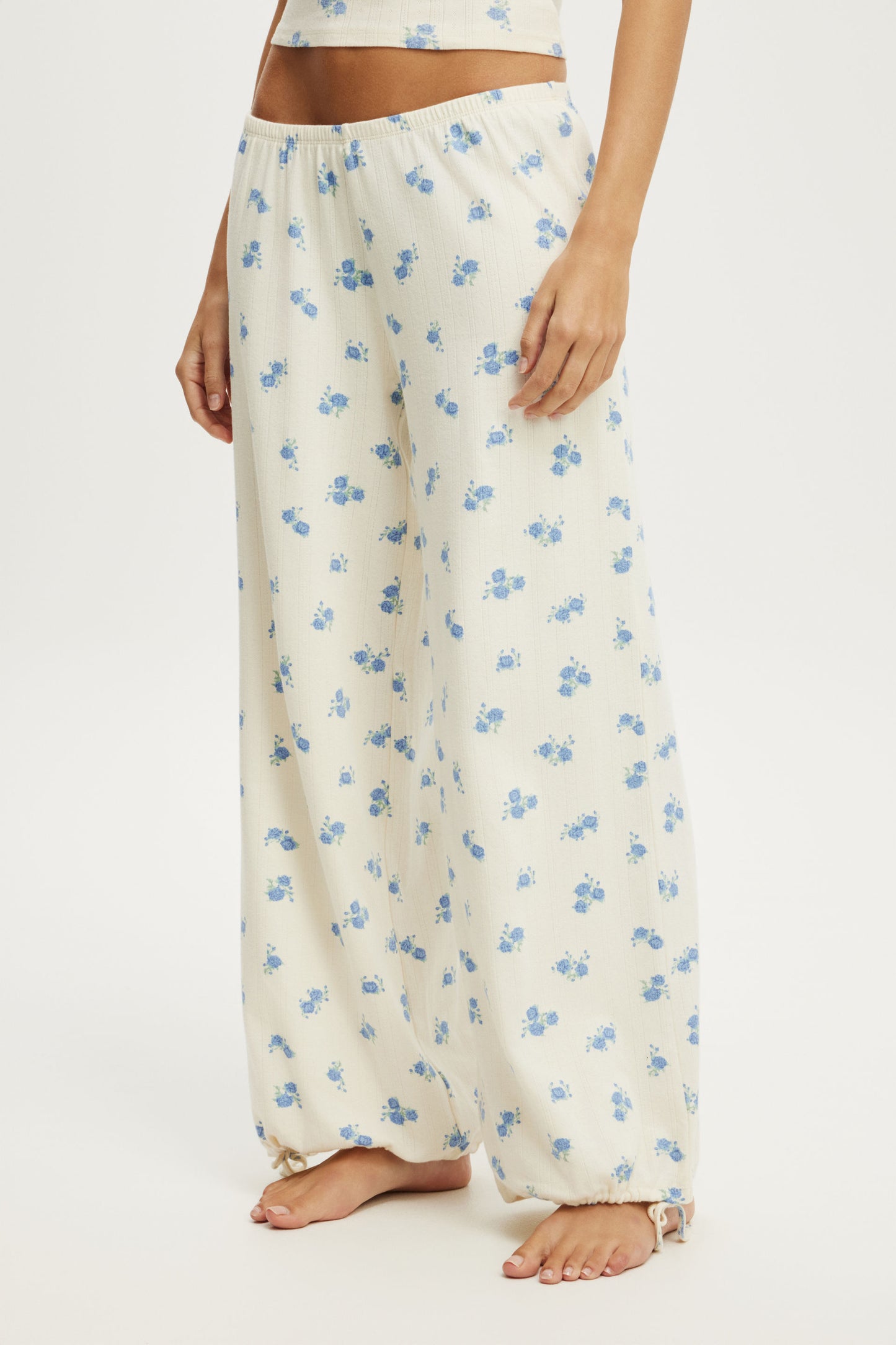 Dreamy Soft Pointelle Wide Leg Pant