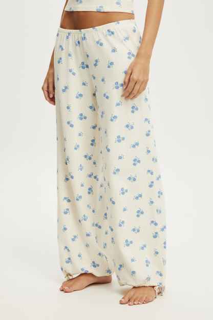 Dreamy Soft Pointelle Wide Leg Pant