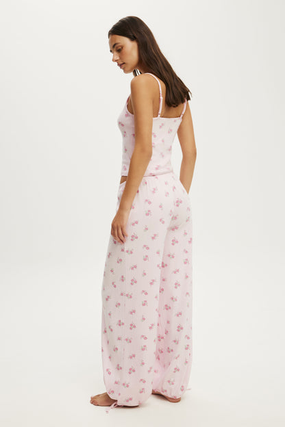 Dreamy Soft Pointelle Wide Leg Pant