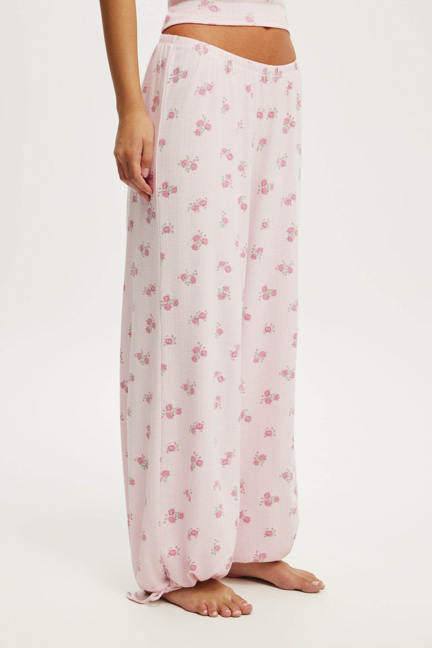 Dreamy Soft Pointelle Wide Leg Pant