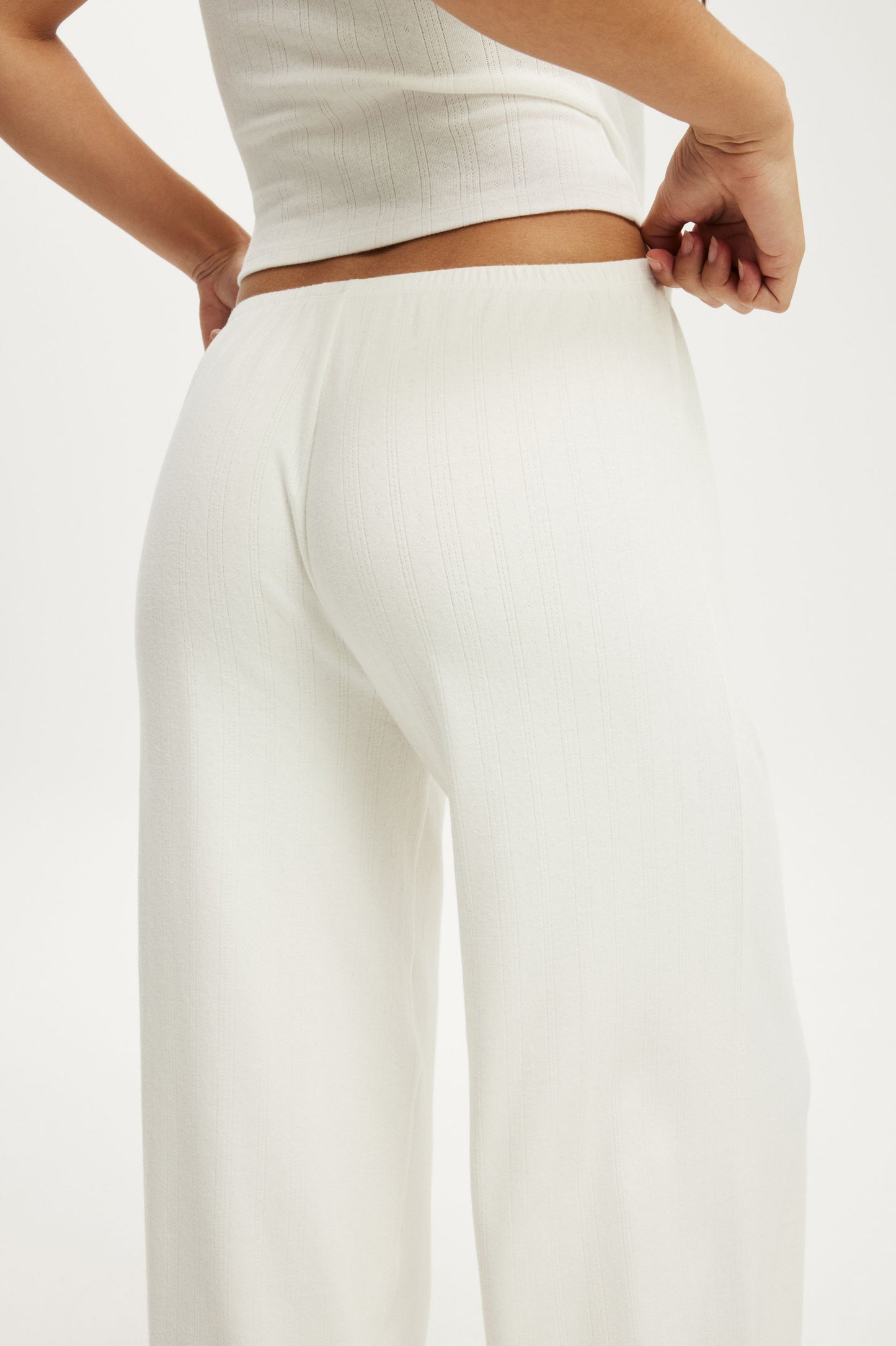 Dreamy Soft Pointelle Wide Leg Pant