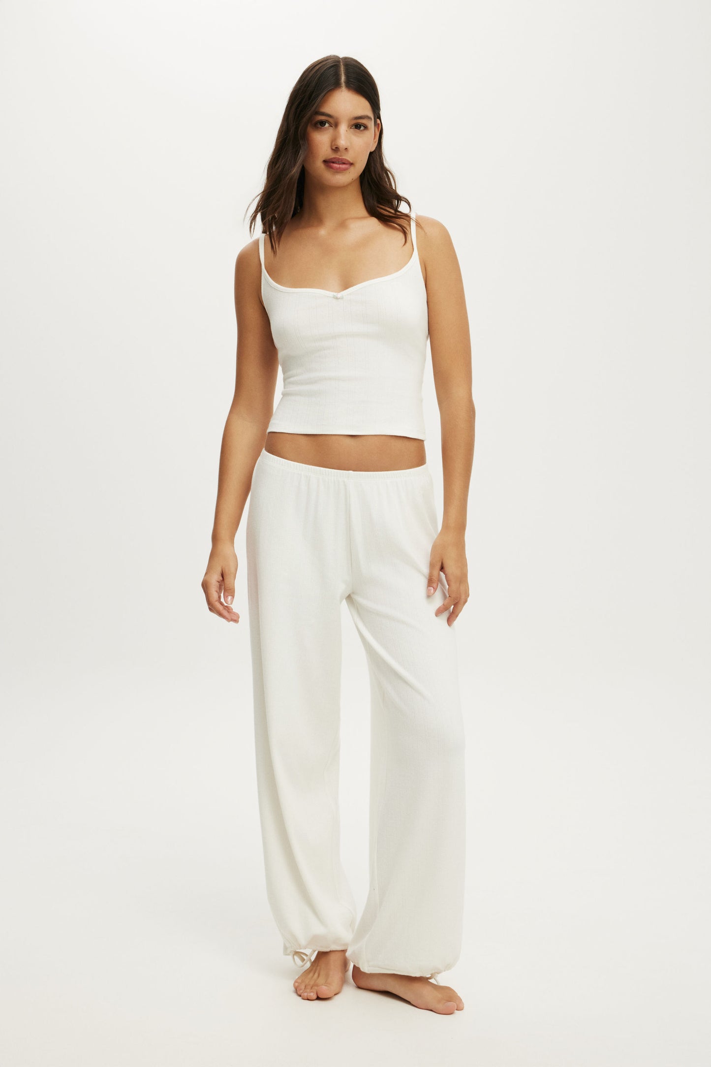 Dreamy Soft Pointelle Wide Leg Pant