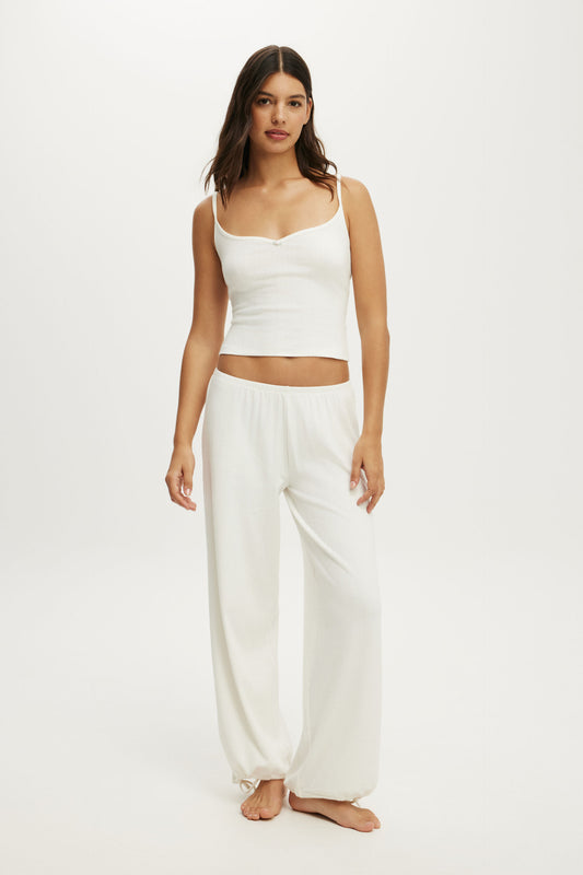 Dreamy Soft Pointelle Wide Leg Pant