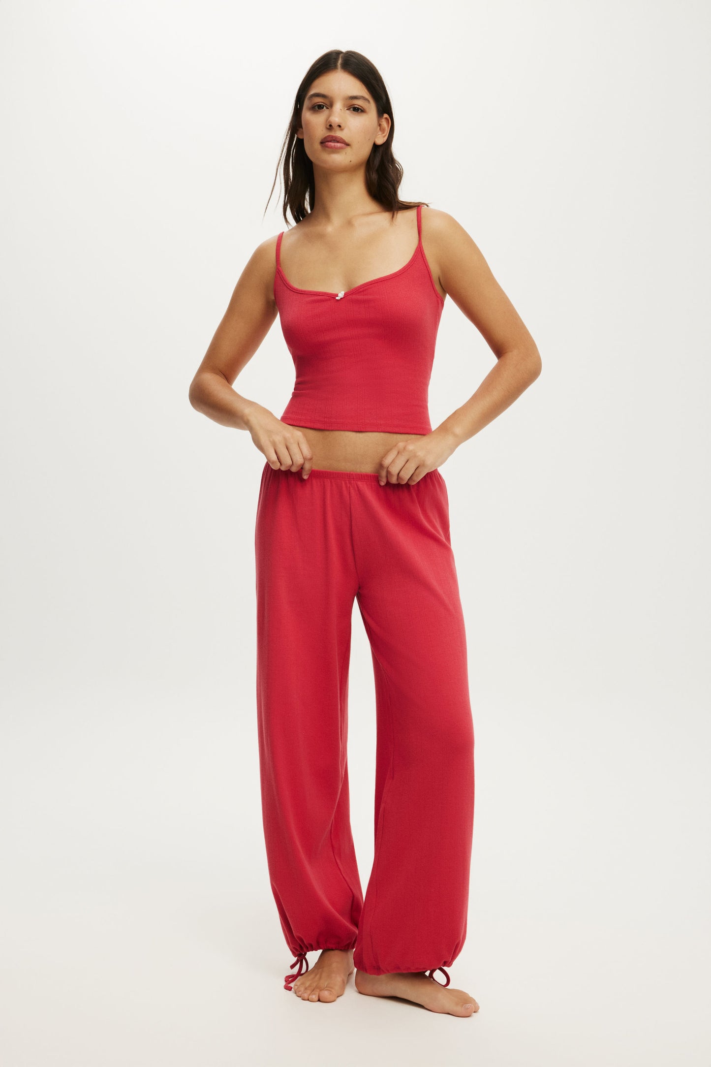 Dreamy Soft Pointelle Wide Leg Pant