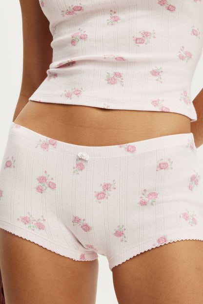 Dreamy Soft Pointelle Micro Short
