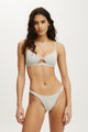 Branded Cotton Knot Front Bralette