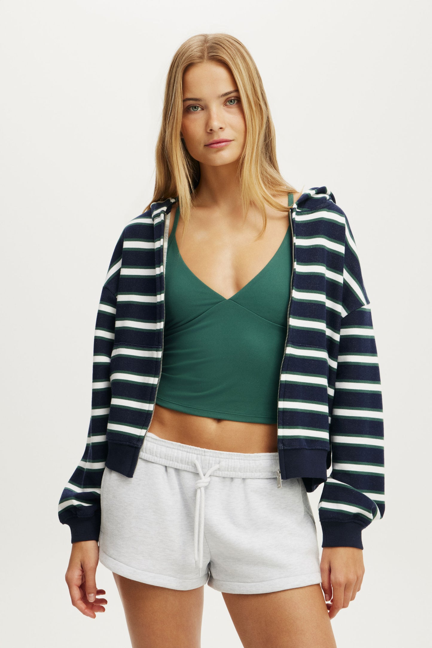 Active Fleece Zip Through Hoodie