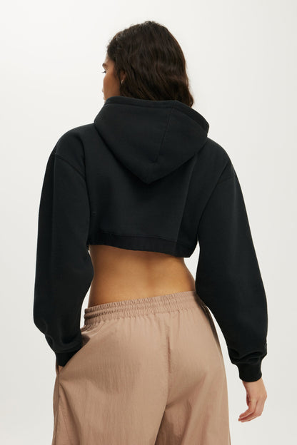 Plush Micro Cropped Zip Through