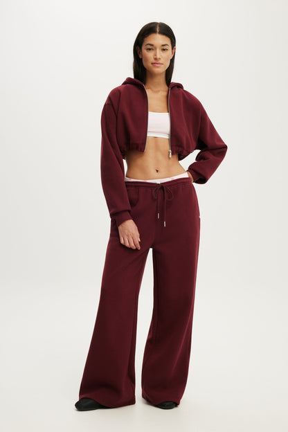 Plush Micro Cropped Zip Through