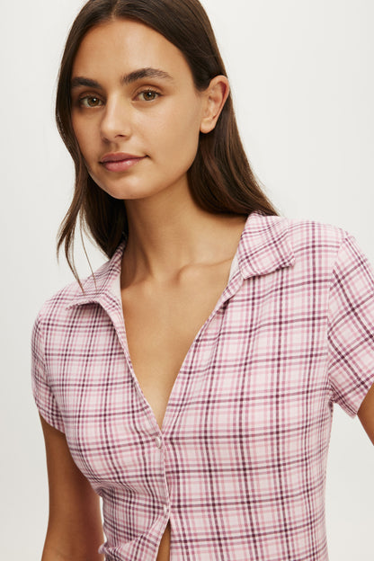 Dreamy Soft Button Up Fitted Polo