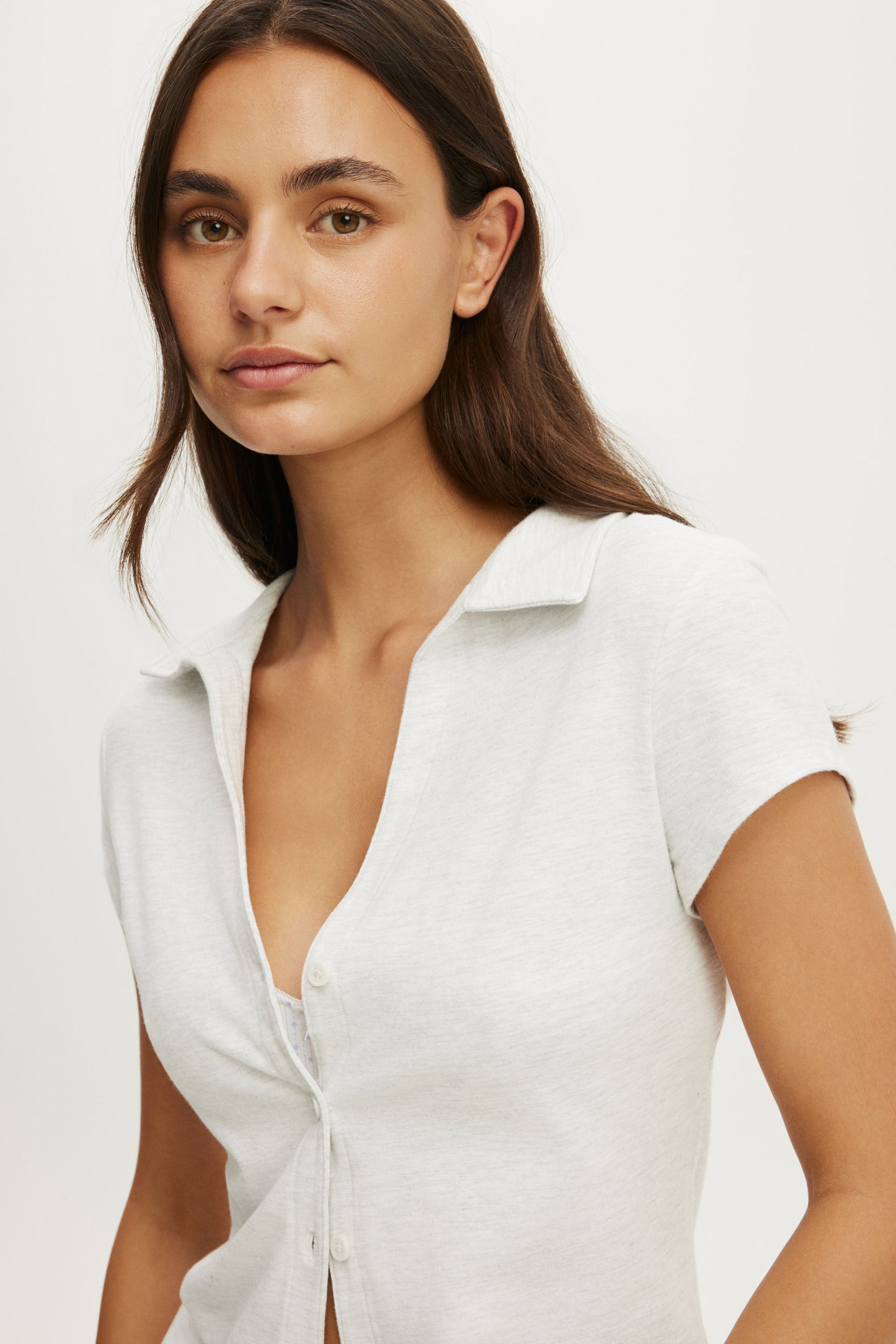 Dreamy Soft Button Up Fitted Polo