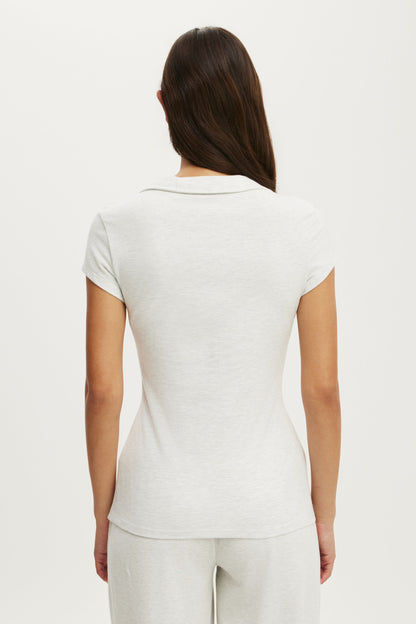 Dreamy Soft Button Up Fitted Polo