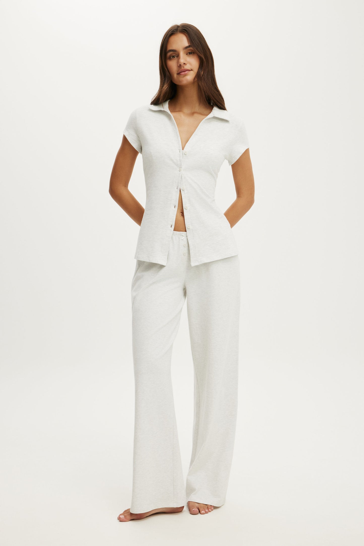 Dreamy Soft Button Up Fitted Polo