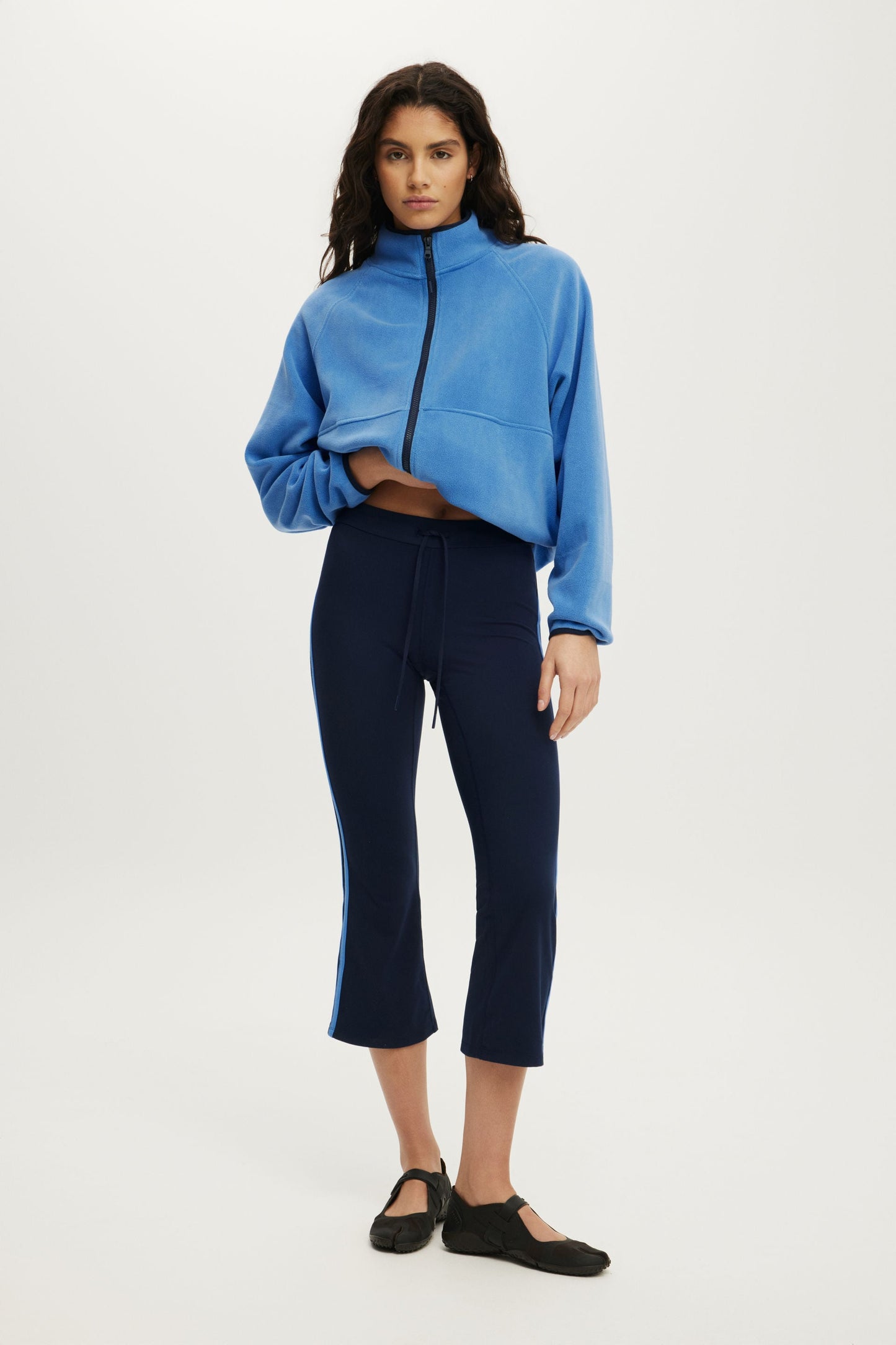 Ultra Soft Tie Front Cropped Kick Flare