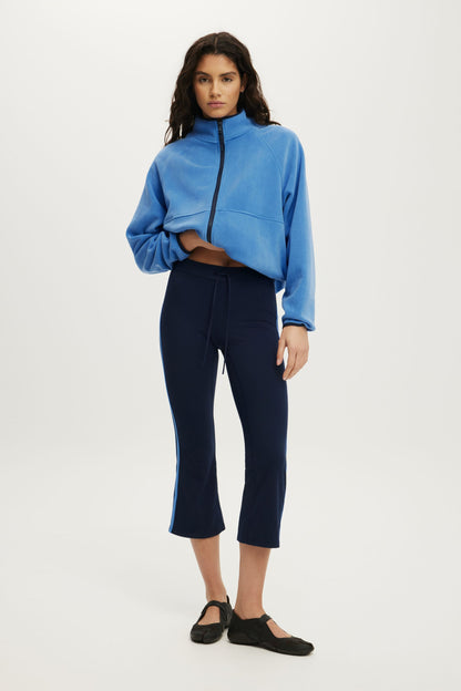 Ultra Soft Tie Front Cropped Kick Flare