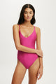 Thin Strap V Neck One Piece Full