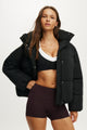 The Mother Puffer Removable Hood Jacket