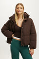 The Mother Puffer Removable Hood Jacket