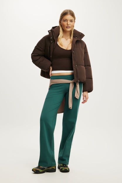 The Mother Puffer Removable Hood Jacket