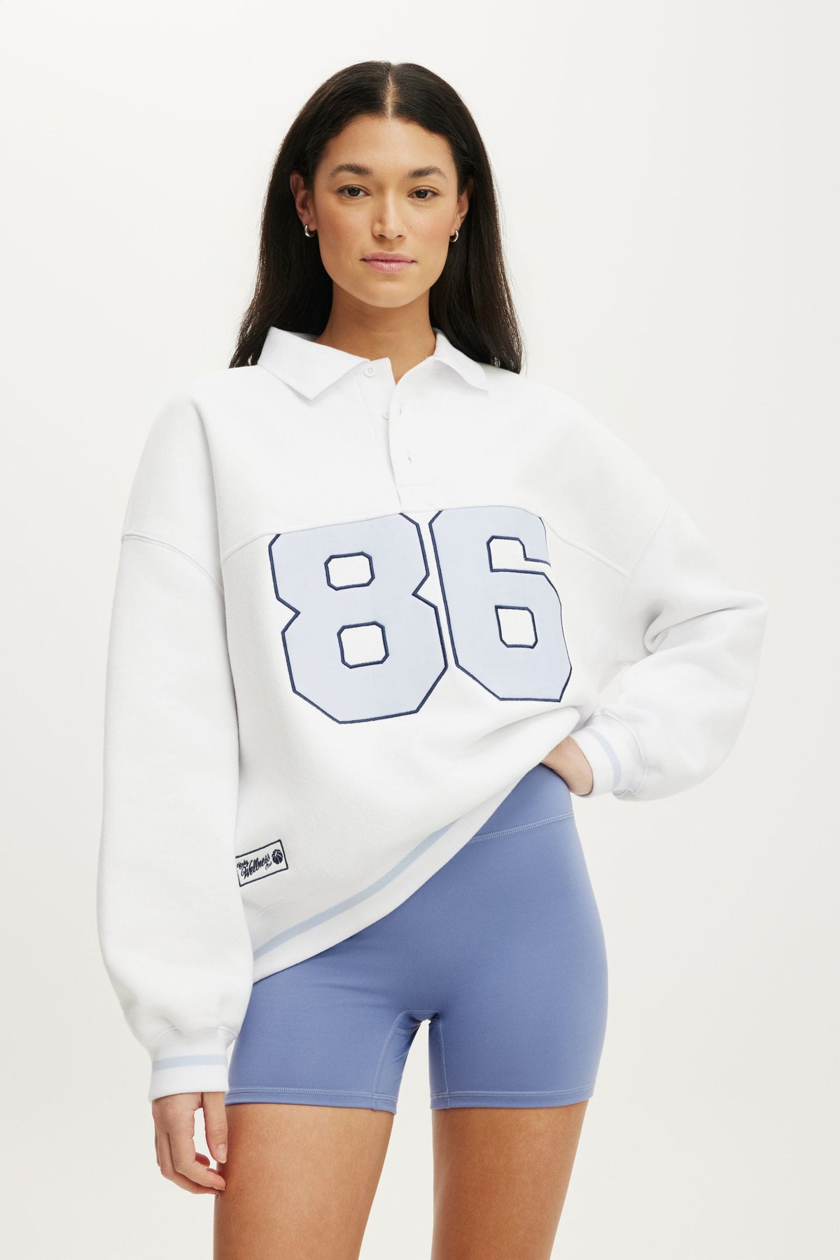 Plush Oversized Rugby Sweatshirt