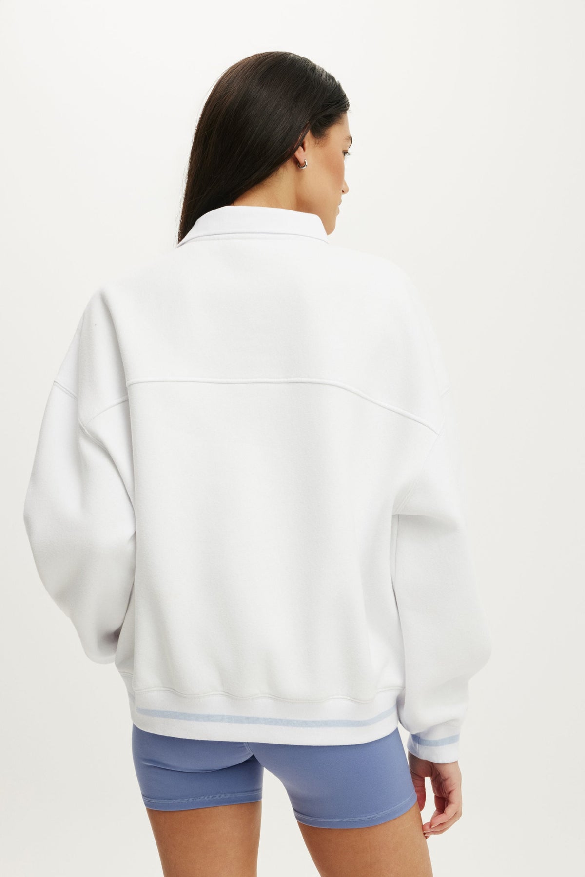 Plush Oversized Rugby Sweatshirt