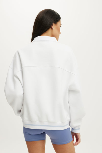 Plush Oversized Rugby Sweatshirt