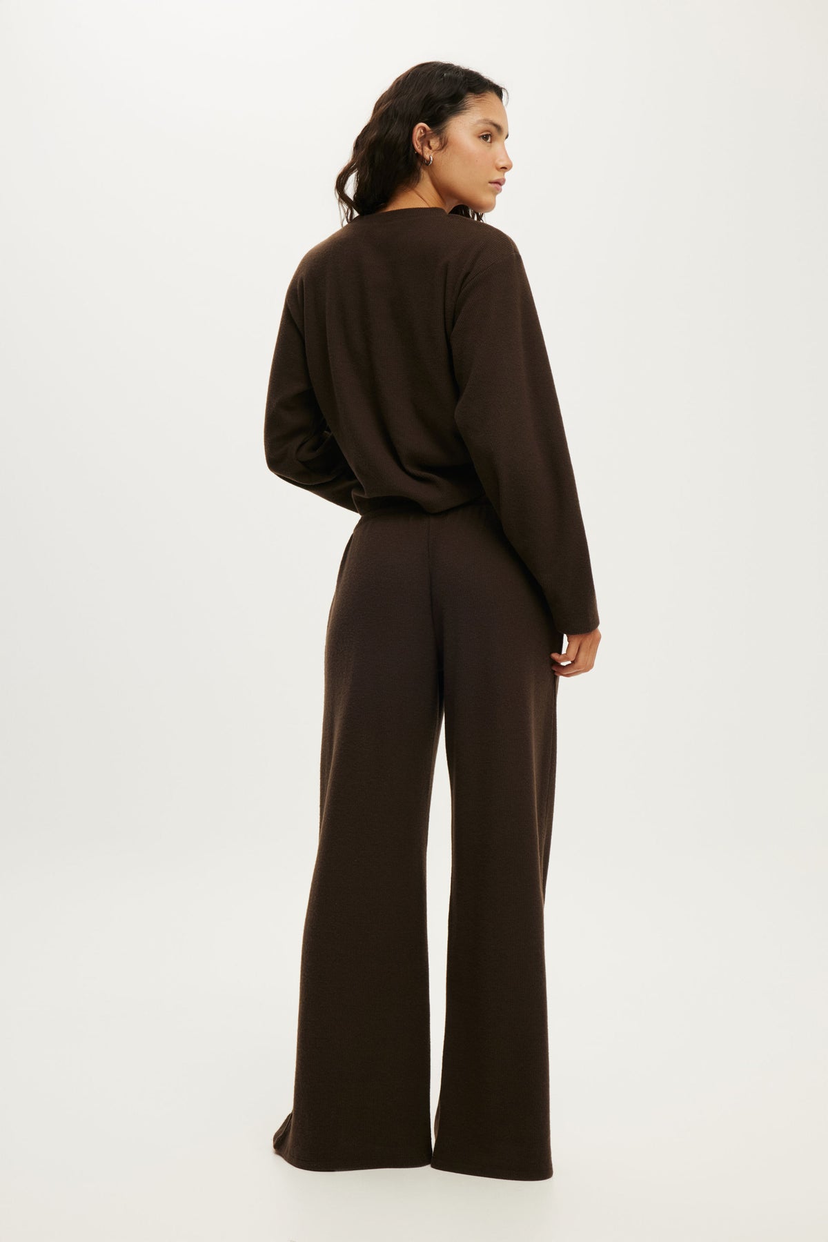 Super Soft Waffle Wide Leg Pant
