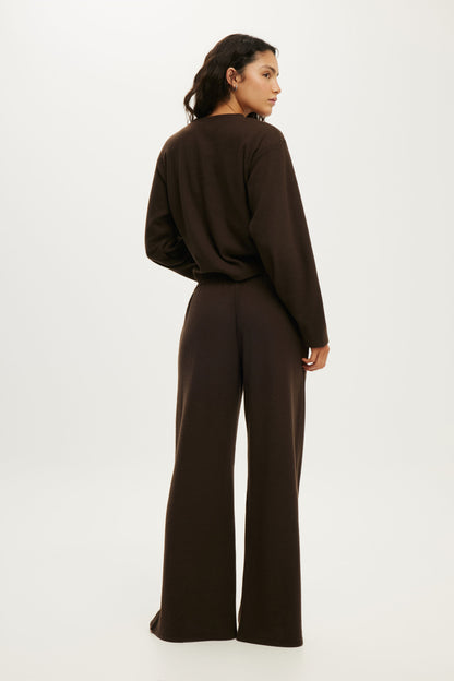 Super Soft Waffle Wide Leg Pant