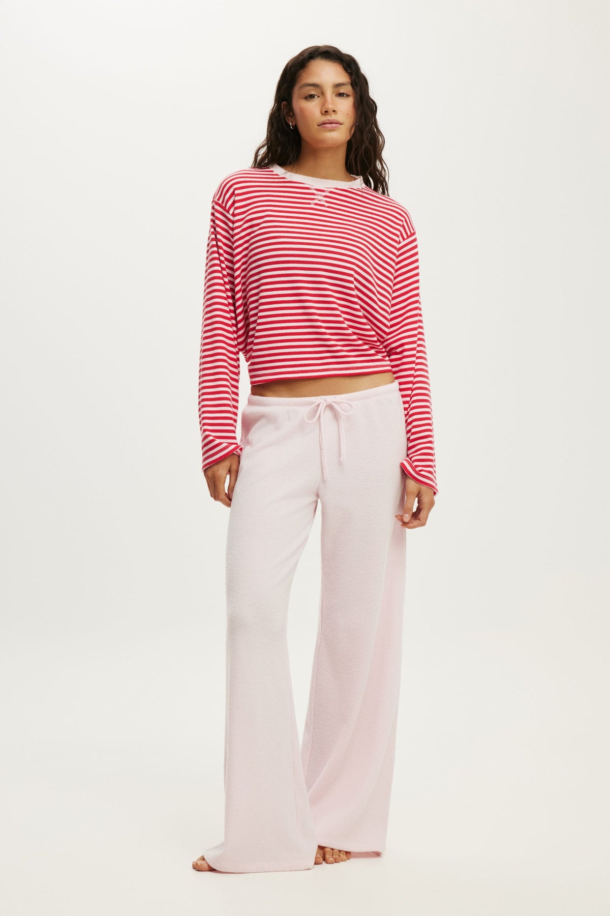 Super Soft Waffle Wide Leg Pant