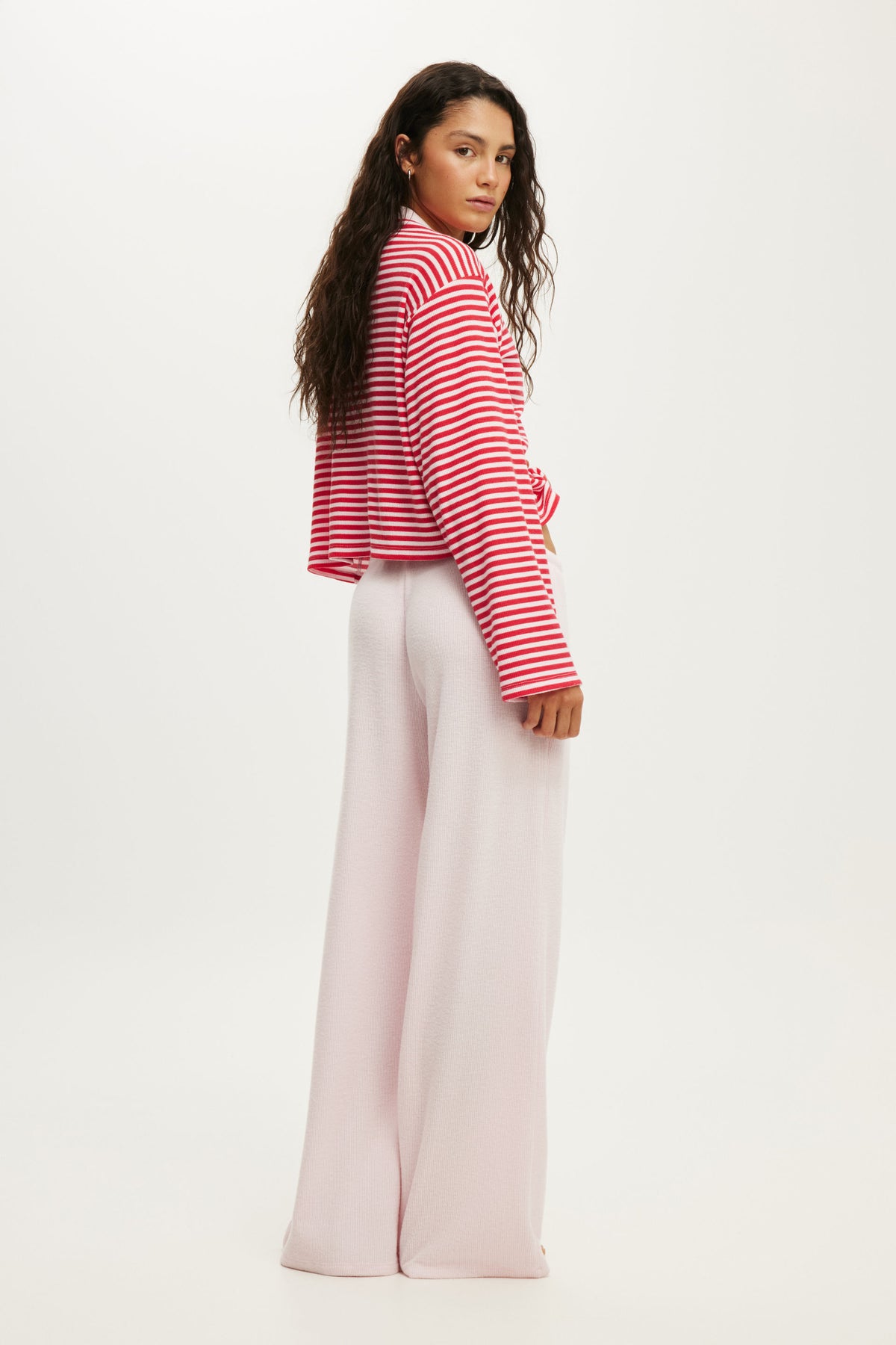 Super Soft Waffle Wide Leg Pant