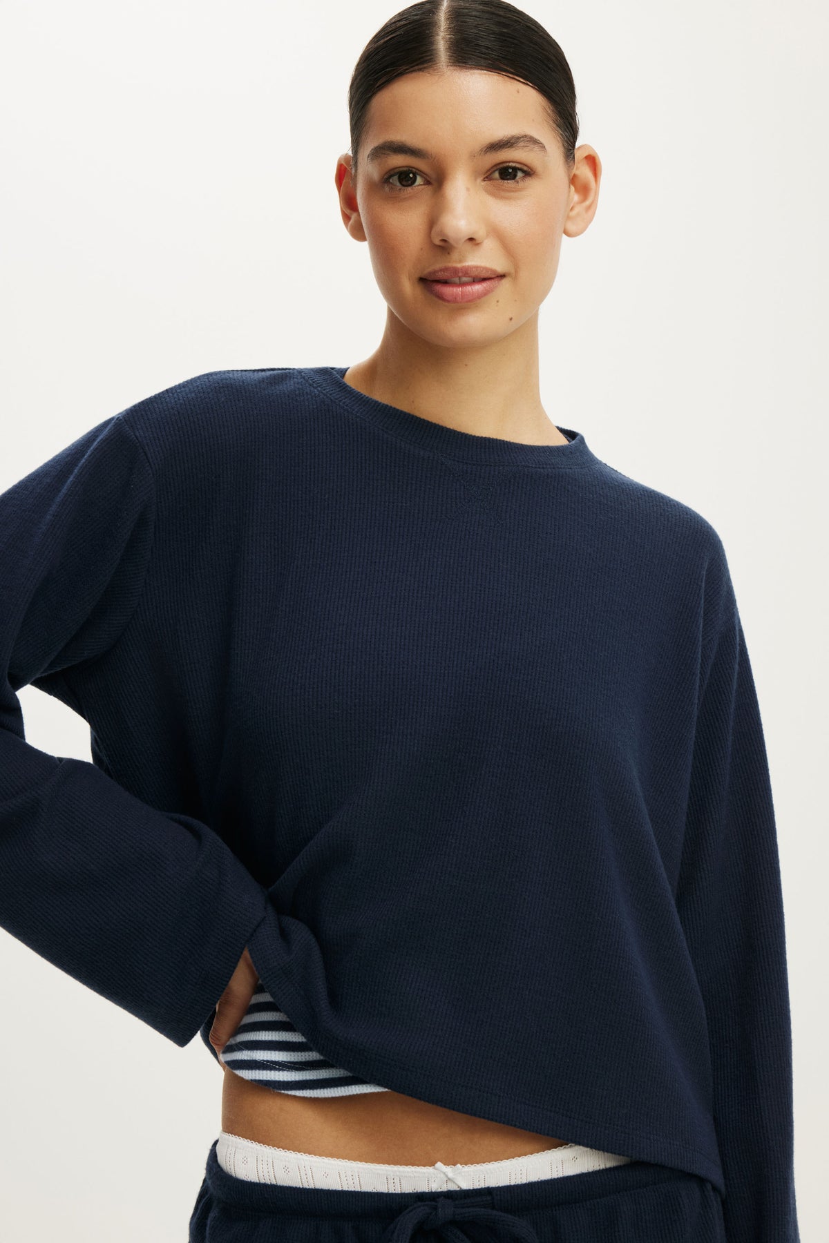 Super Soft Waffle Long Sleeve Top