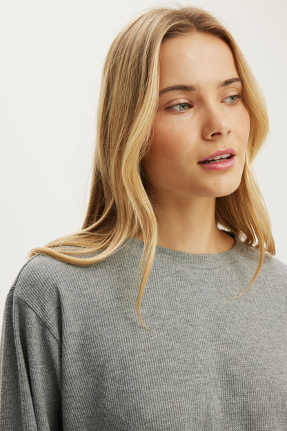 Super Soft Waffle Long Sleeve Top