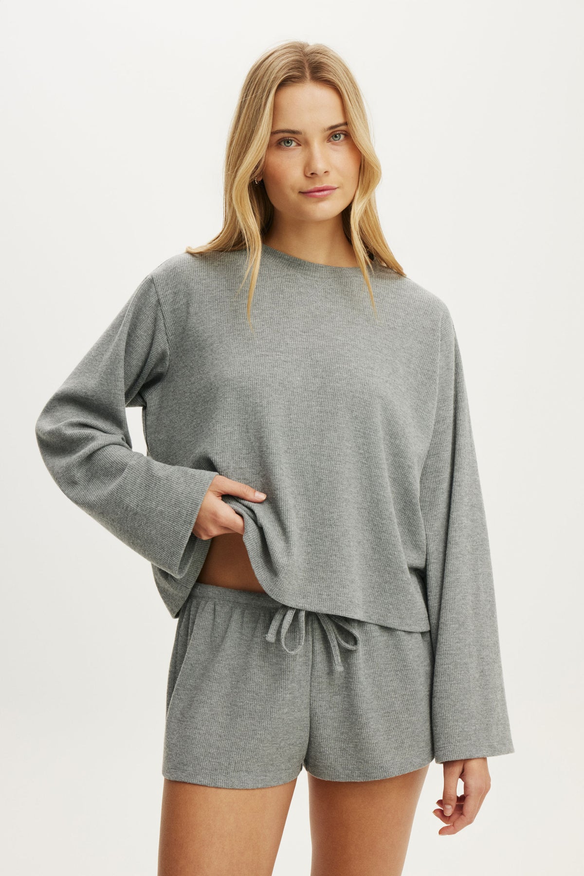 Super Soft Waffle Long Sleeve Top
