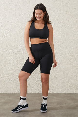 Highwaisted Mid Length Bike Short