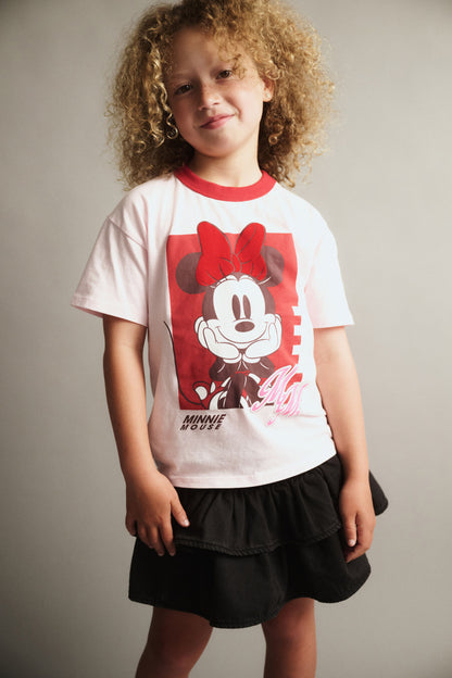 Mickey & Minnie Disney Drop Shoulder Short Sleeve Tee