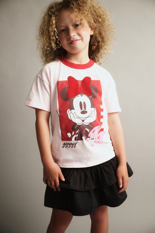 Mickey & Minnie Disney Drop Shoulder Short Sleeve Tee